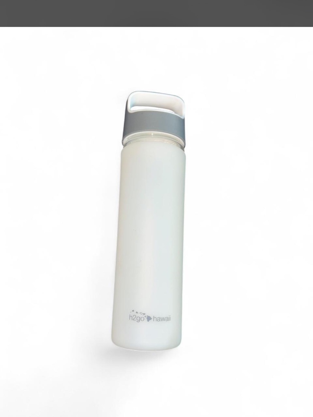 h2go Hawaii White Hydration Bottle with Gray Cap - Women Skincare Accessory